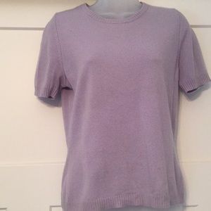 2-Ply Cashmere Short-Sleeve - Lilac